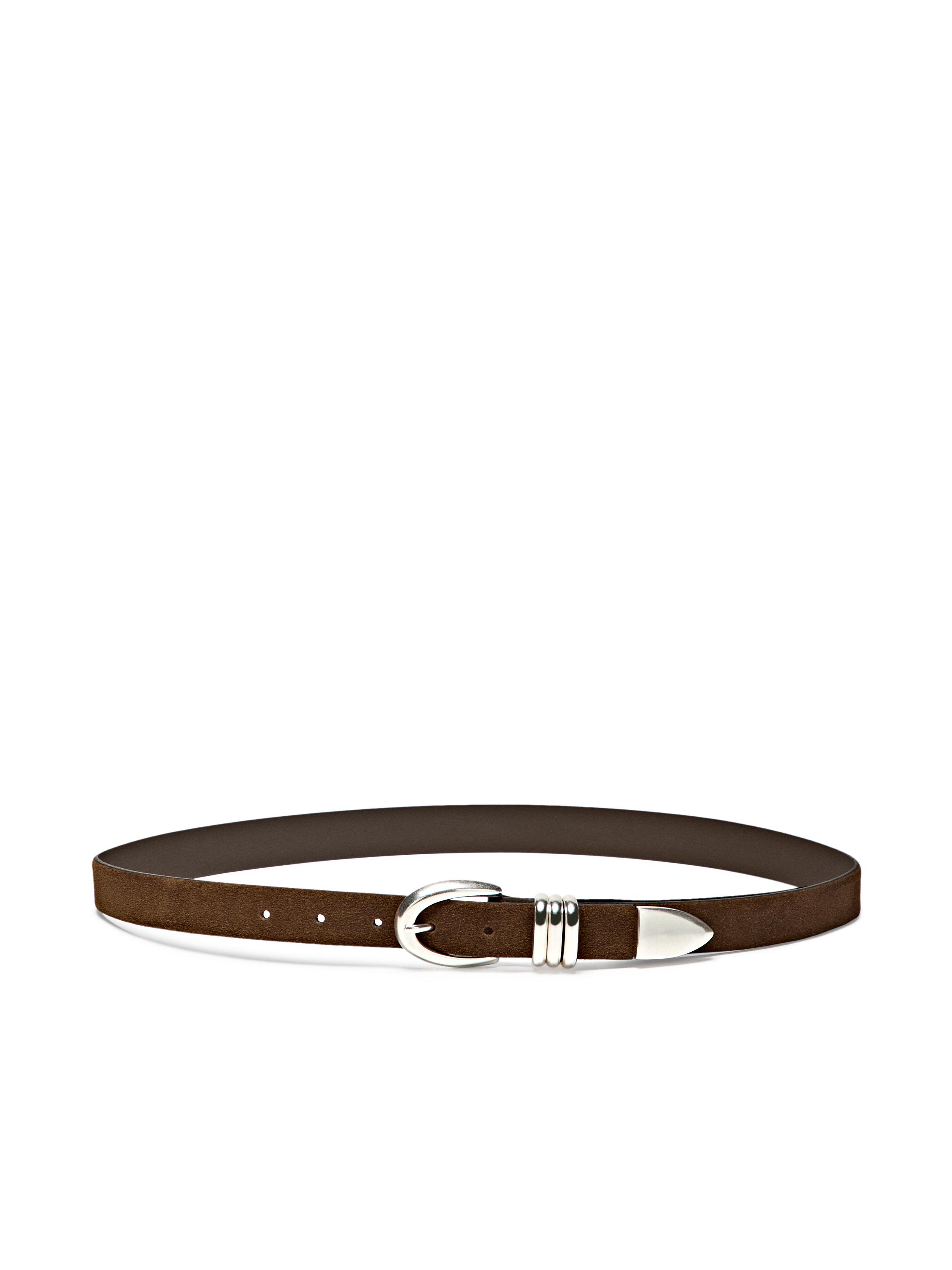Ceinture en cuir nappa avec pièces métalliques